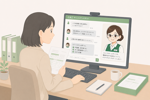 とき子さんと会話して読み取り設定をするイメージ